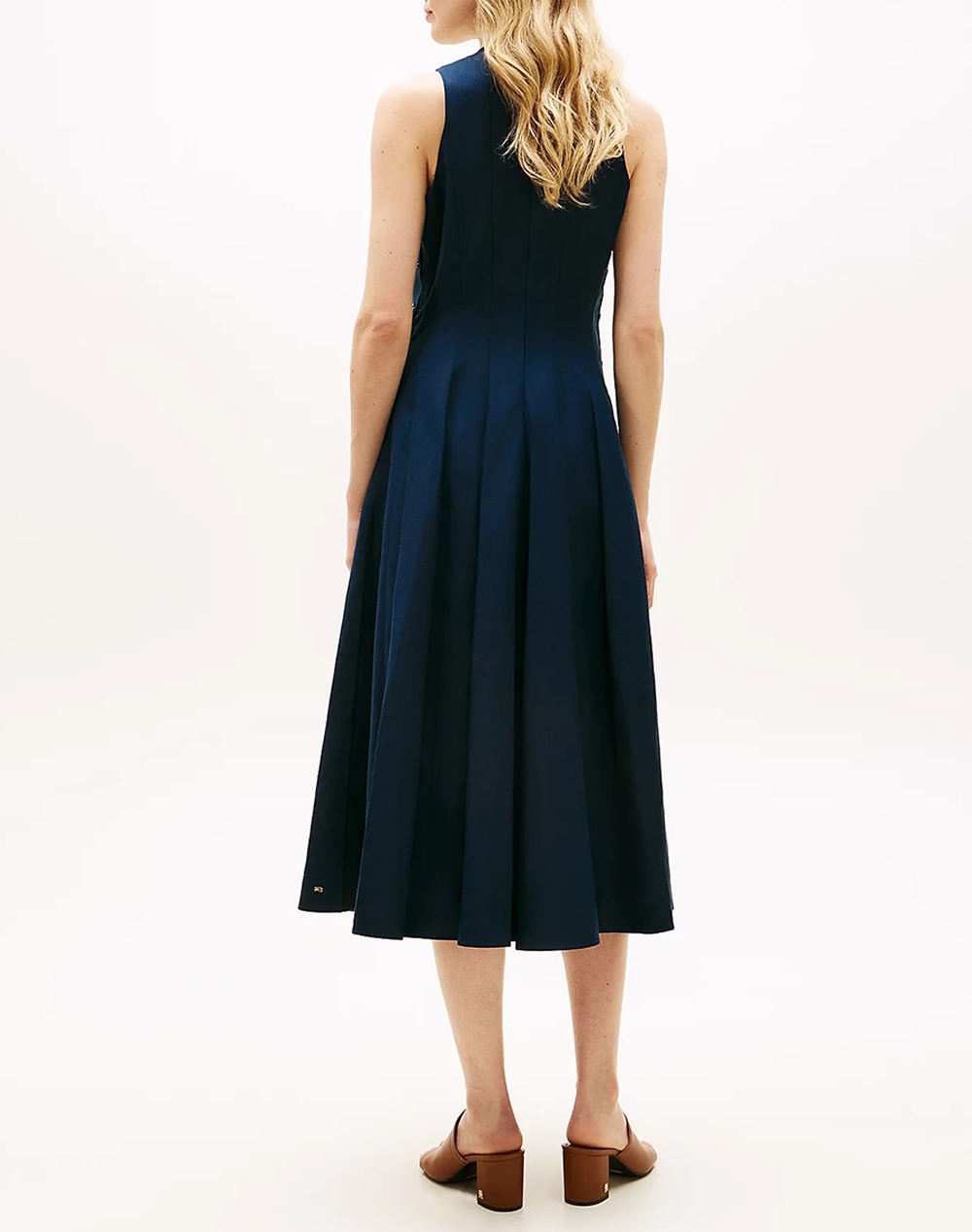 TOMMY HILFIGER TOMMY HILFIGER LINEN BLEND HOURGLASS MIDI DRS WW0WW49055-C1G DarkBlue - 2
