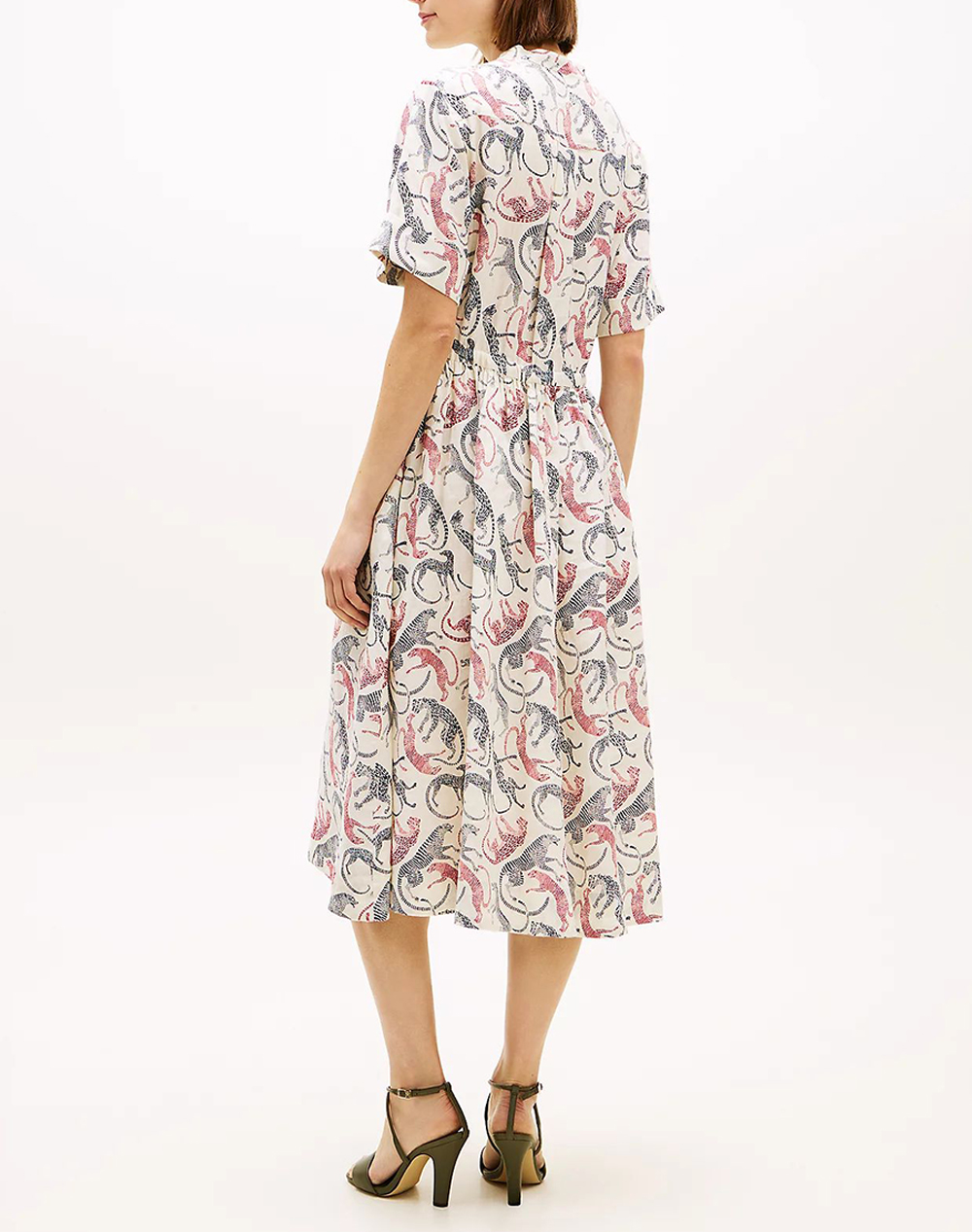 TOMMY HILFIGER TOMMY HILFIGER ESS LINEN MIDI SS SHIRT DRESS WW0WW49633-0F6 Mixed - 2