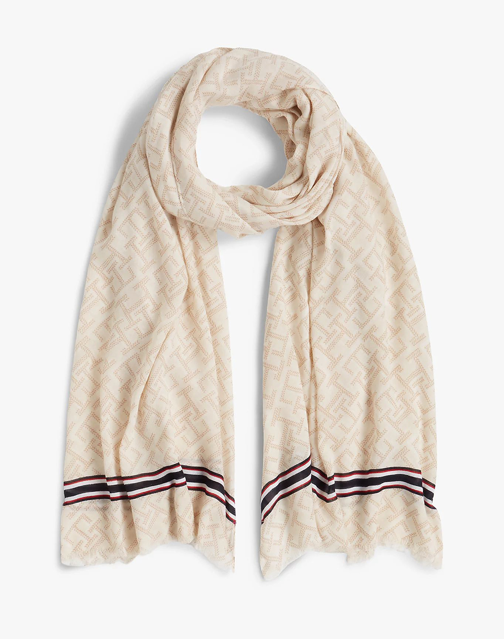TOMMY HILFIGER TH MONOGRAM CORP SCARF AW0AW18605-AA8 Biege