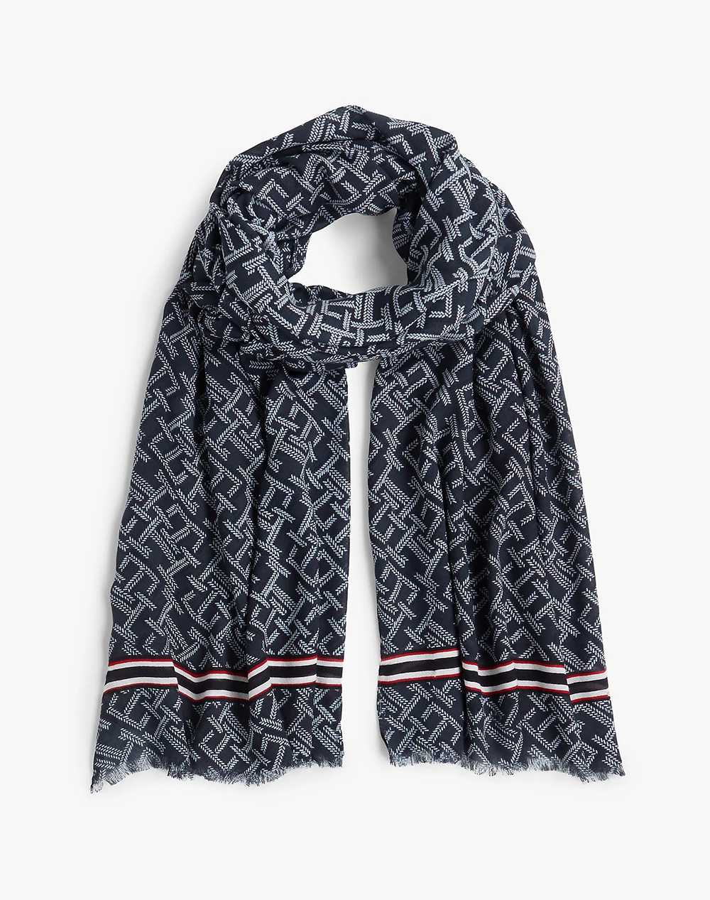 TOMMY HILFIGER TH MONOGRAM CORP SCARF AW0AW18605-DW6 DarkBlue