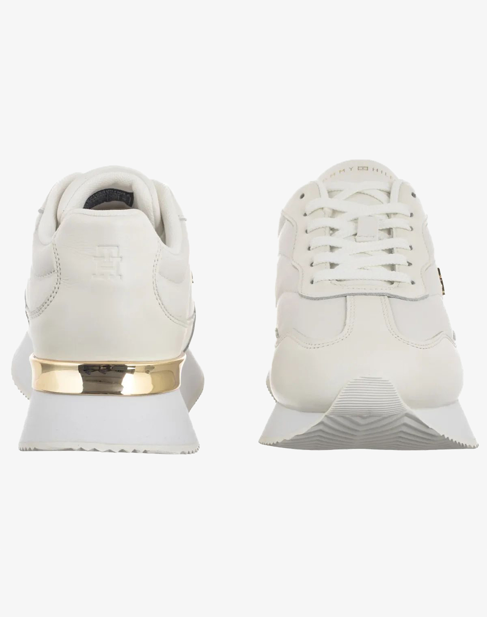 Tommy Hilfiger Chic Fashion Runner Fw0Fw09033-0Le Ecru Γυναικεία παπούτσια Sneakers Politikos Shop Πολιτικός
