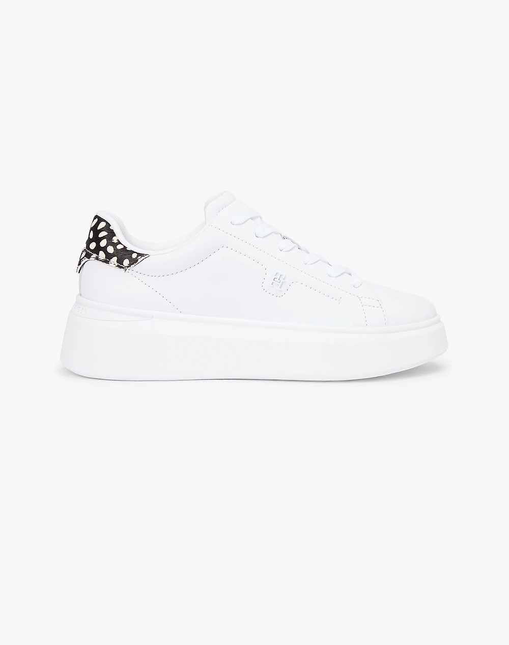 TOMMY HILFIGER ANIMAL PRINT PLATFORM SNEAKER FW0FW09023-02R White