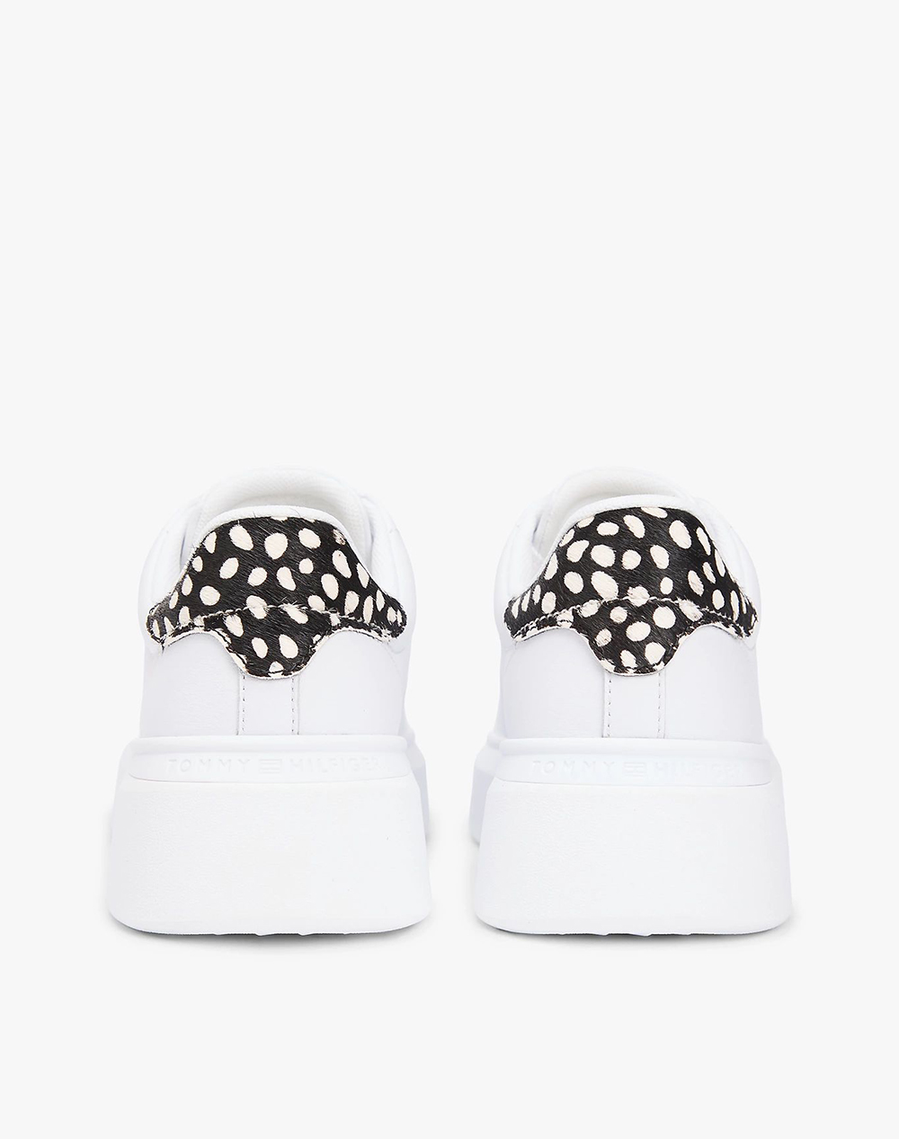 Tommy Hilfiger Animal Print Platform Sneaker Fw0Fw09023-02R White Γυναικεία παπούτσια Sneakers Politikos Shop Πολιτικός