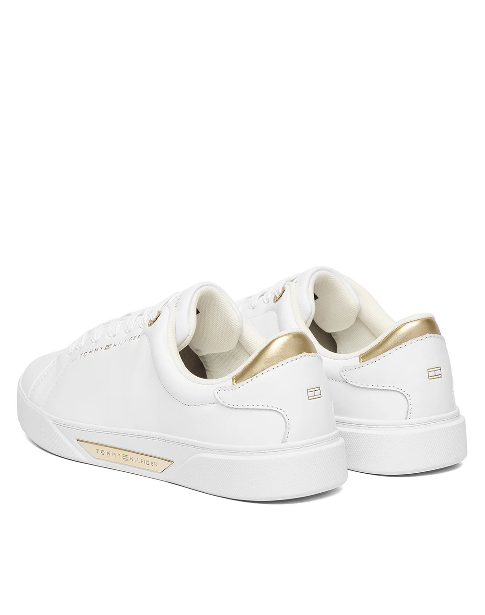 Tommy Hilfiger Essential Chic Court Sneaker Fw0Fw09019-Ybs White Γυναικεία παπούτσια Sneakers Politikos Shop Πολιτικός