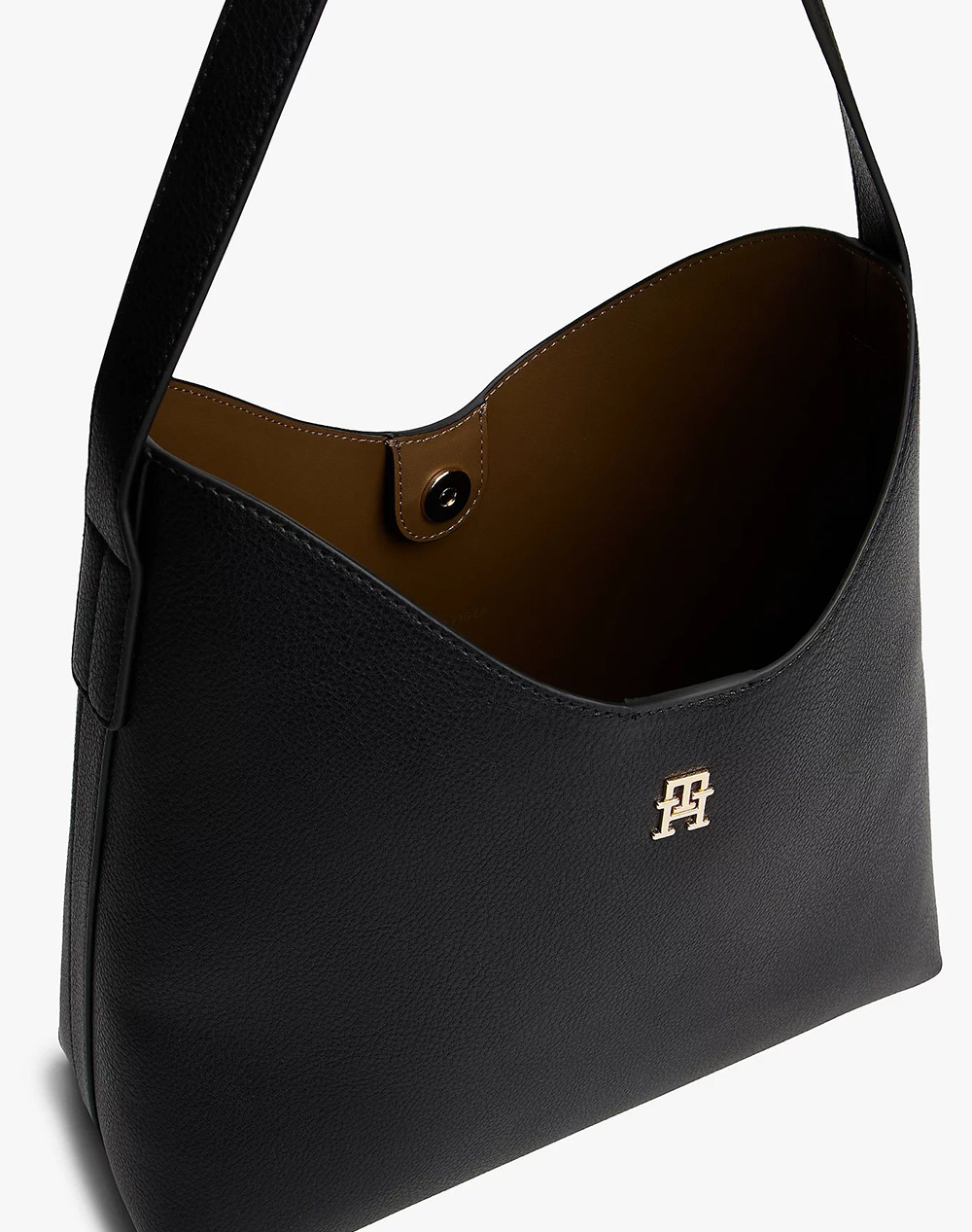 Tommy Hilfiger Th Icon Shoulder Bag Aw0Aw18140-Bds Black Γυναικεία αξεσουάρ τσάντες Politikos Shop Πολιτικός
