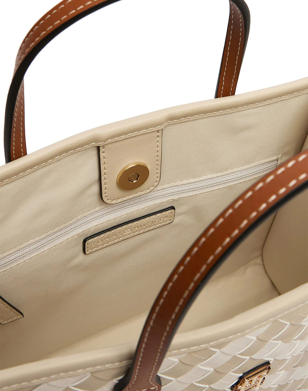 Tommy Hilfiger Th City Mini Tote Aw0Aw18393-0F4 Biege Γυναικεία αξεσουάρ τσάντες Politikos Shop Πολιτικός