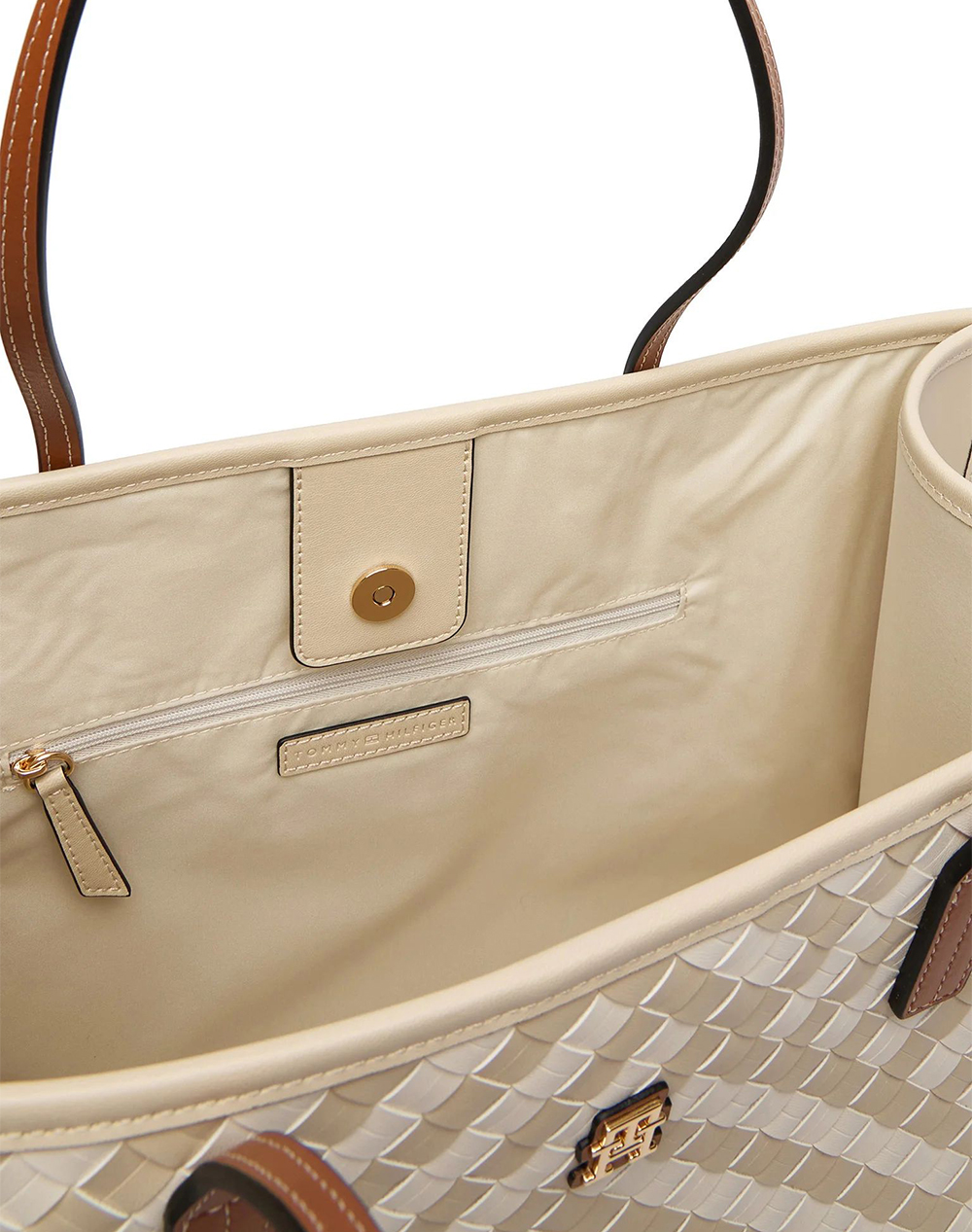 Tommy Hilfiger Th City Tote Aw0Aw18394-0F4 Biege Γυναικεία αξεσουάρ τσάντες Politikos Shop Πολιτικός