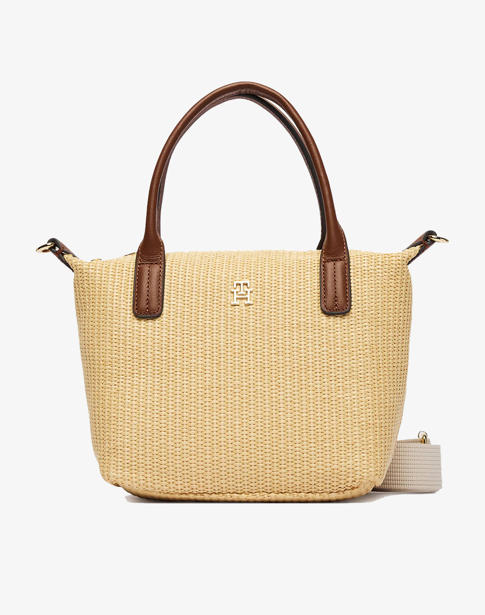 TOMMY HILFIGER POPETTE MINI TOTE RAFFIA AW0AW18523-0F4 Biege