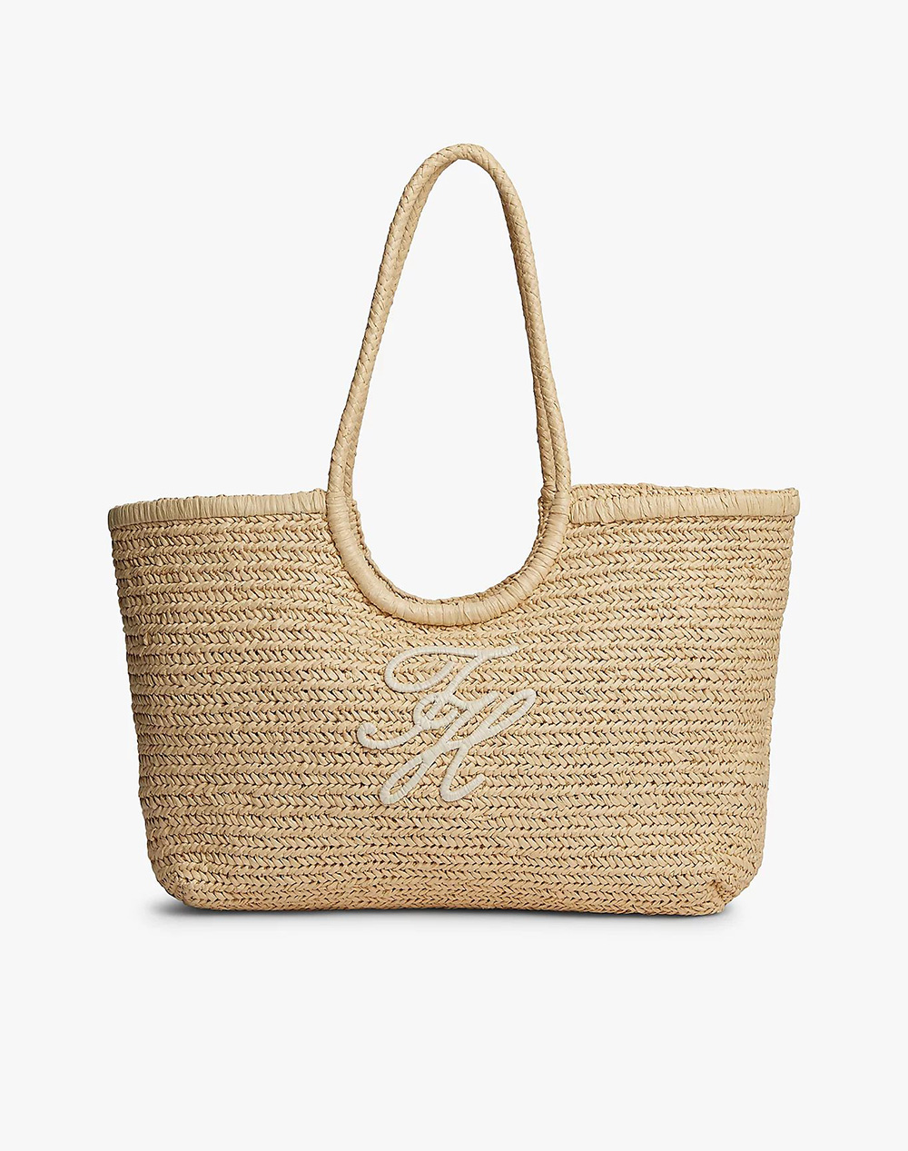 TOMMY HILFIGER TH ELEVATED SUMMER TOTE RAFFIA AW0AW18536-0F4 Biege