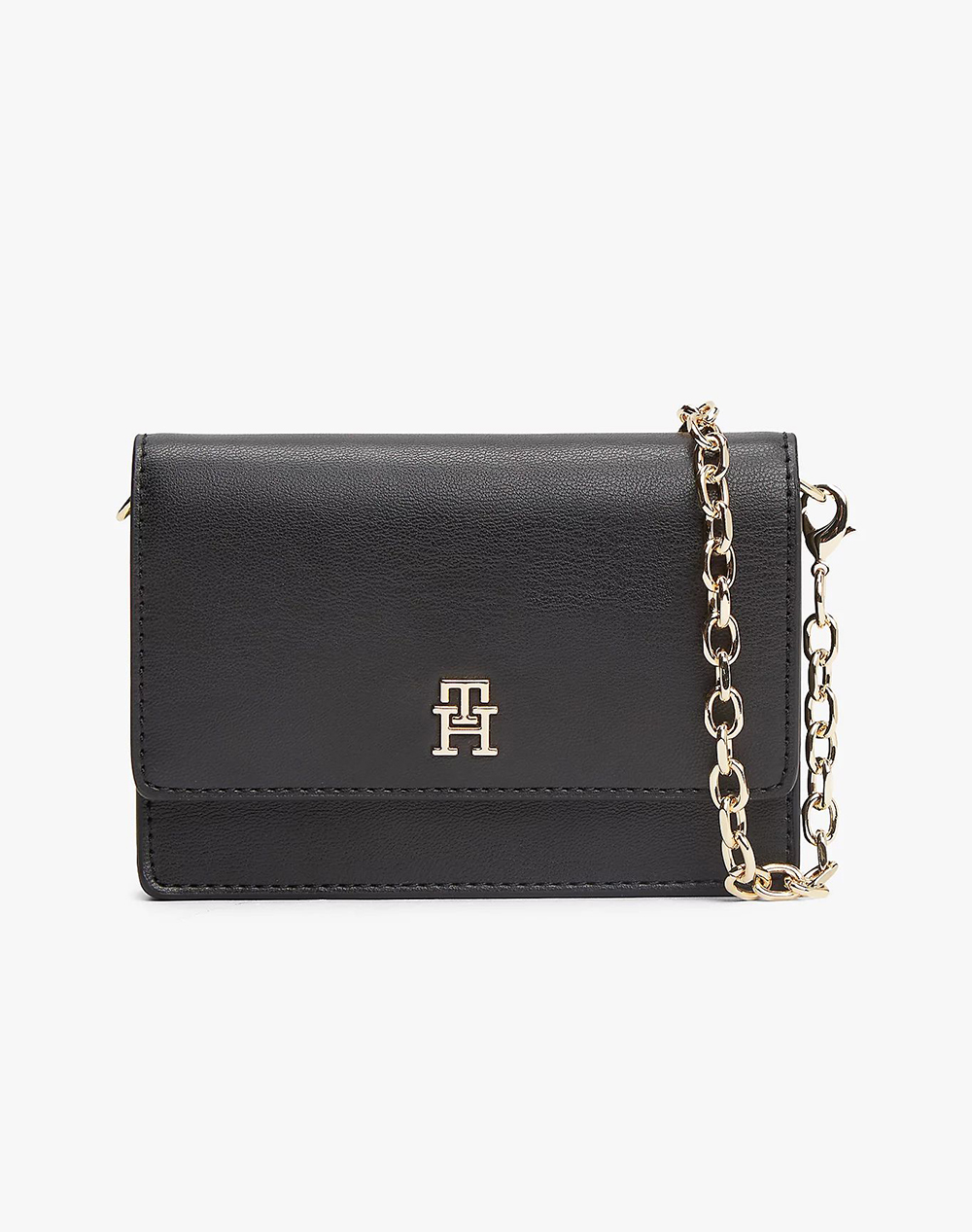 TOMMY HILFIGER TH ICON CARD HOLDER W/CHAIN AW0AW18248-BDS Black