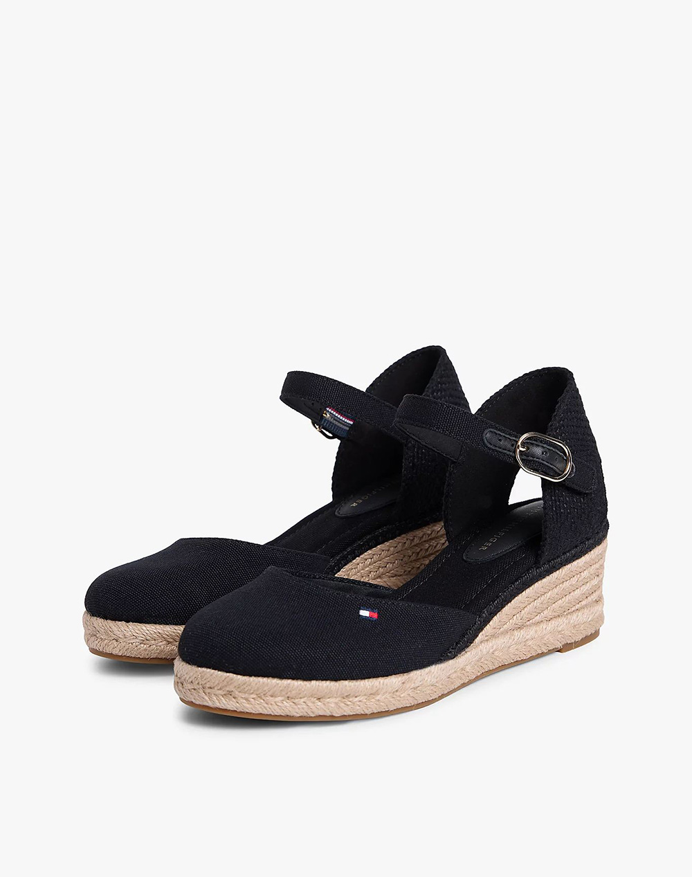 TOMMY HILFIGER MID WEDGE ESPAD CLOSED TOE FW0FW09233-BDS Black φωτογραφία