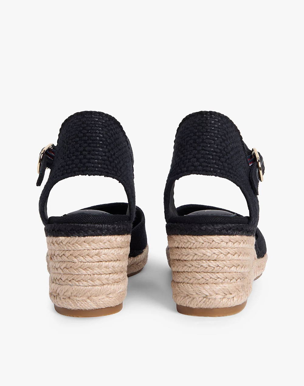 Tommy Hilfiger Mid Wedge Espad Closed Toe Fw0Fw09233-Bds Black Γυναικεία παπούτσια Εσπαντριγιες Σανδαλια Politikos Shop Πολιτικός