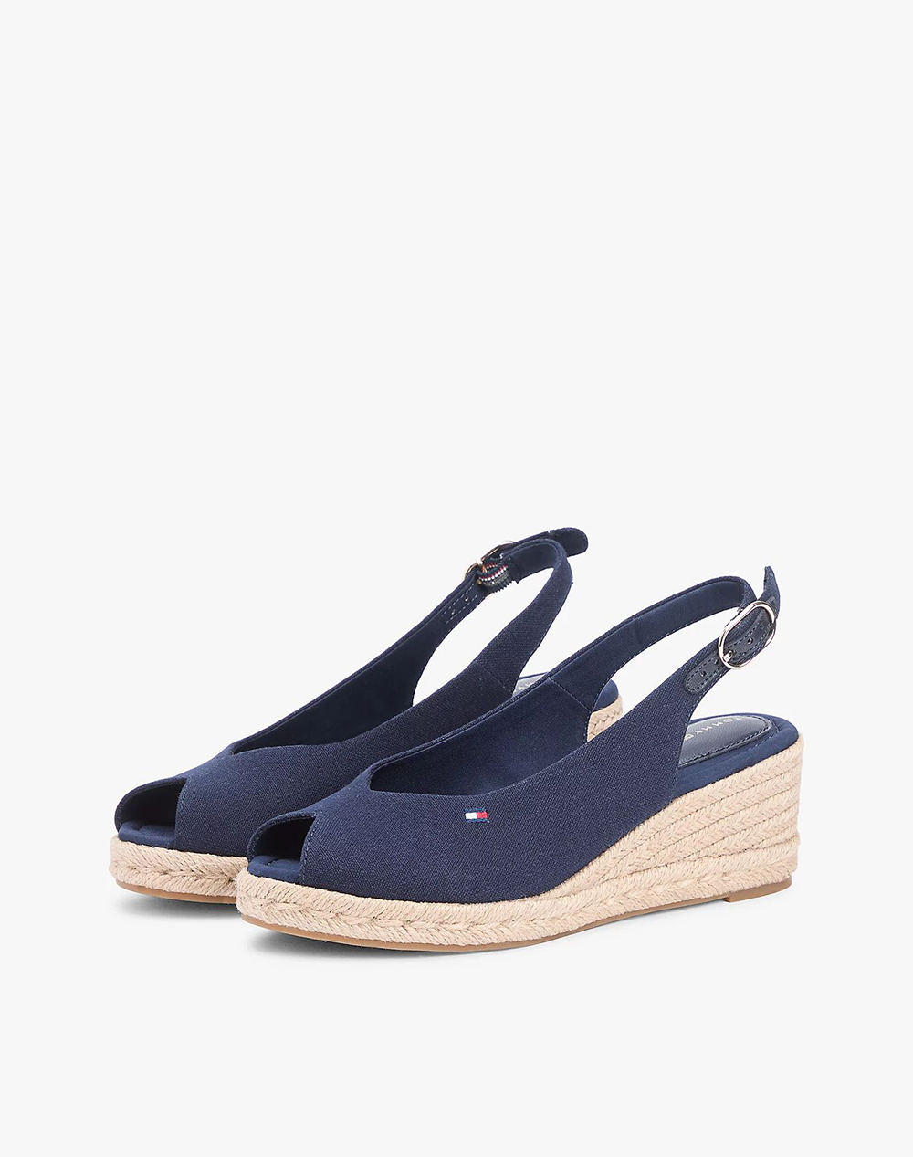 TOMMY HILFIGER MID WEDGE ESPAD SLINGBACK FW0FW09228-DW6 DarkBlue φωτογραφία
