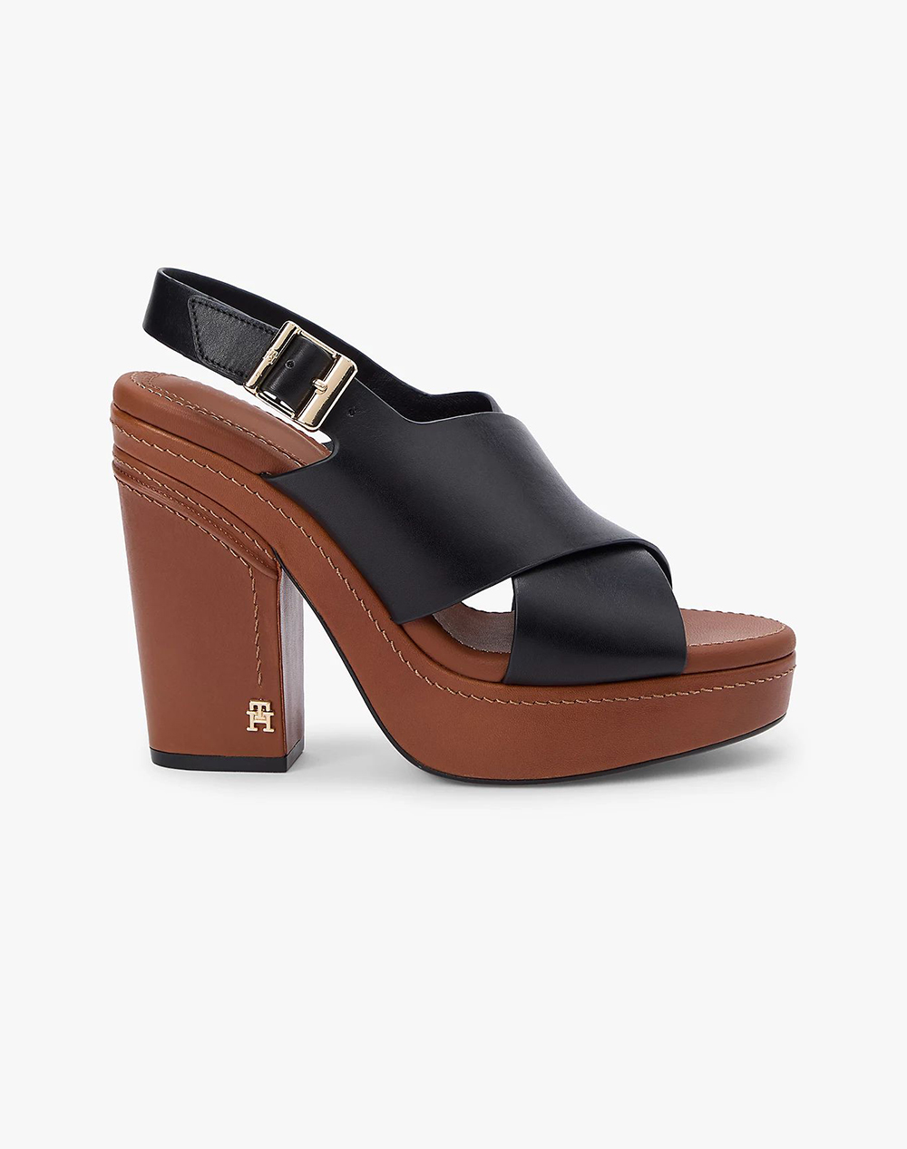 TOMMY HILFIGER LTH WRAPPED HEEL X CROSS FW0FW09274-BDS Black