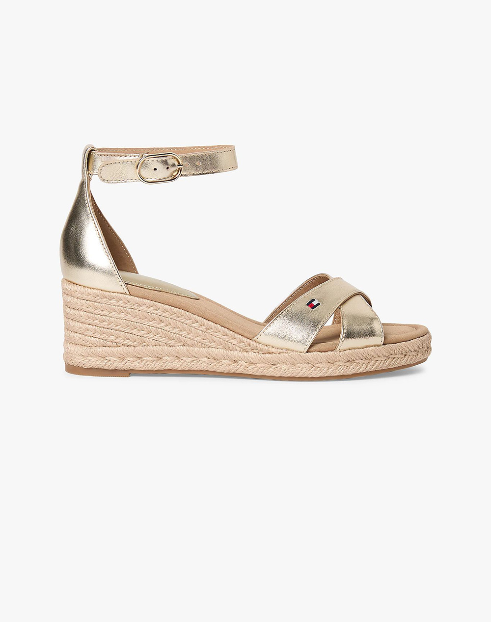 TOMMY HILFIGER MID WEDGE ESPAD X CROSS GOLD FW0FW09333-0HS Gold