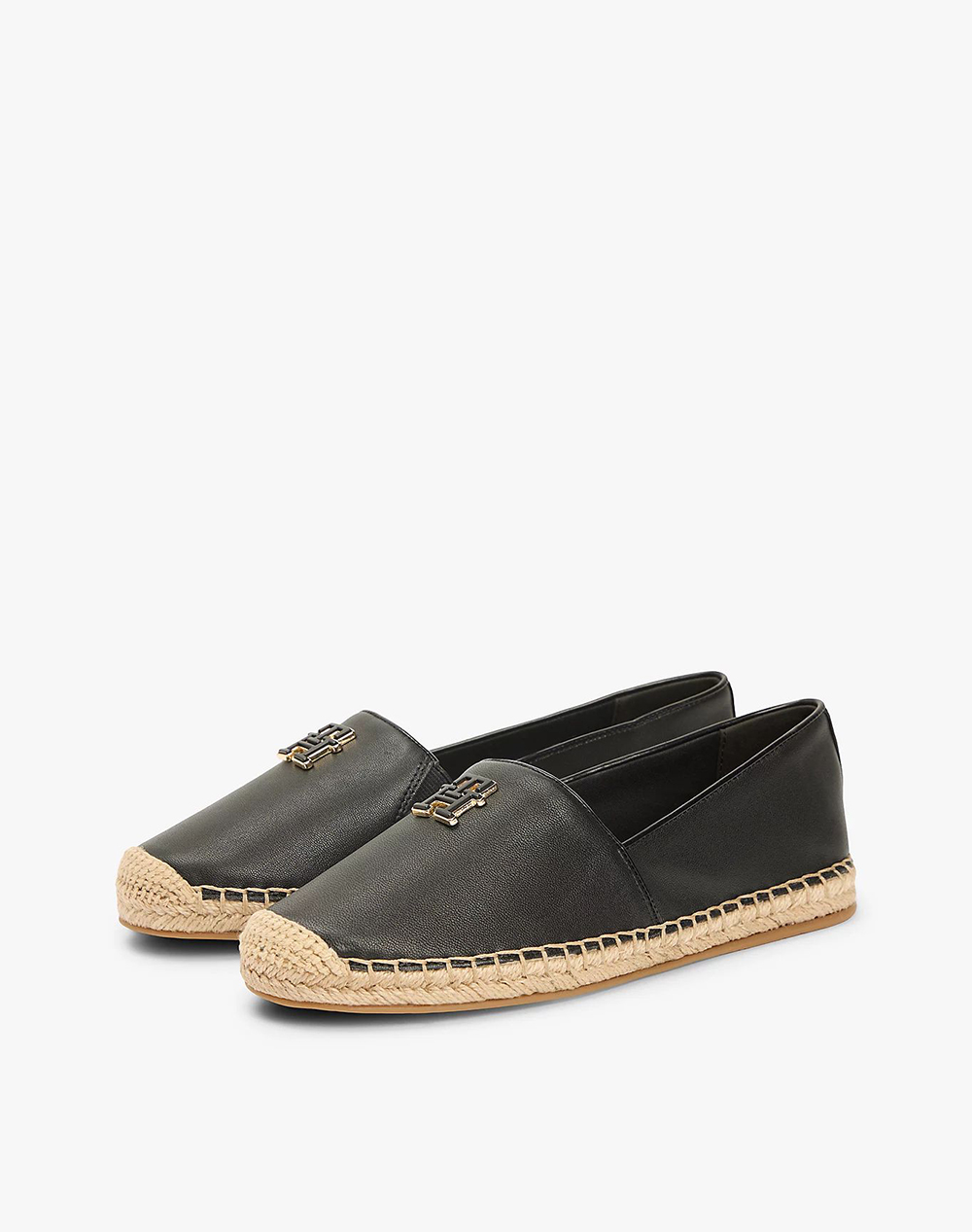 TOMMY HILFIGER TH LOGO LEATHER ESPADRILLE FW0FW09246-BDS Black φωτογραφία