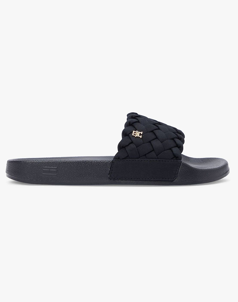 TOMMY HILFIGER TH BRAIDED POOL SLIDE FW0FW09203-BDS Black