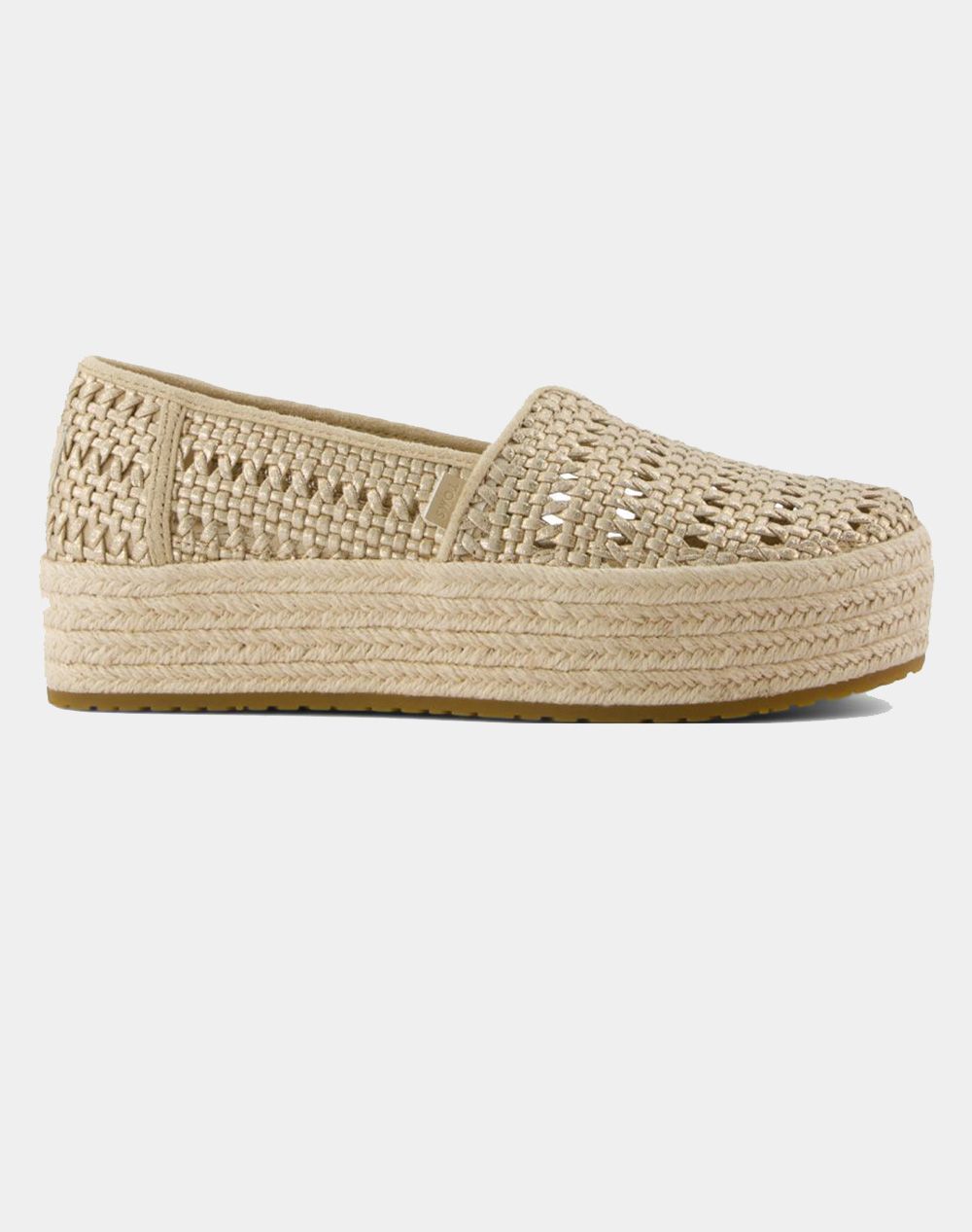 TOMS CHA METL LTHR BASKET WM VALCIA ESP 10021921-GOLD Biege