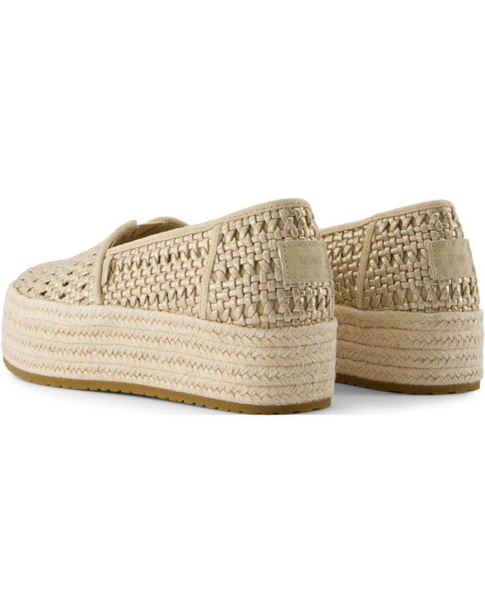 Toms Cha Metl Lthr Basket Wm Valcia Esp 10021921-Gold Biege Γυναικεία παπούτσια Εσπαντριγιες Σανδαλια Politikos Shop Πολιτικός