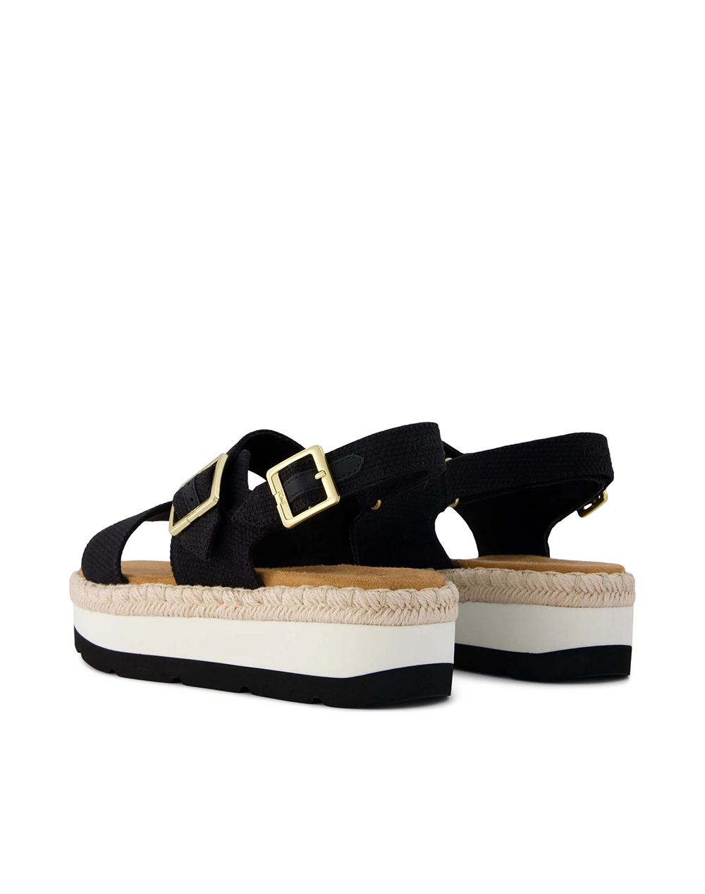 Toms Bla Bchsd Wov Wm Giana Sand 10023148-Black Black Γυναικεία παπούτσια Εσπαντριγιες Σανδαλια Politikos Shop Πολιτικός