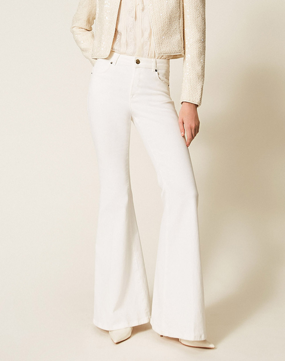 TWINSET ΠΑΝΤΕΛΟΝΙ 261TP2680-00381 Ecru