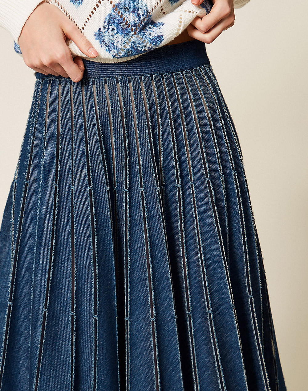 Twinset Φούστα 261Tp2350-01611 Denimblue Γυναικεία ρούχα φούστες Politikos Shop Πολιτικός