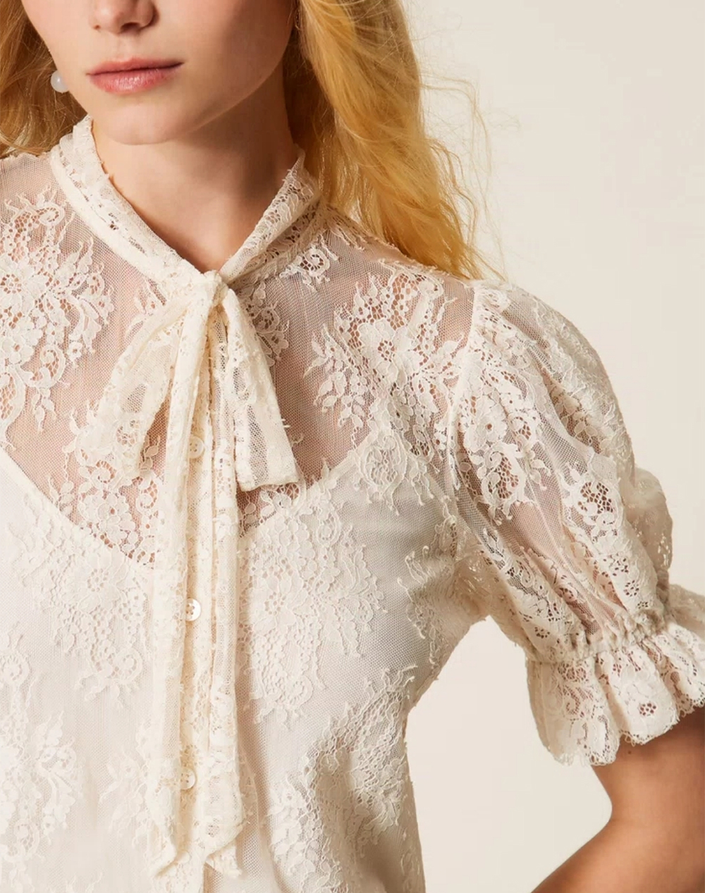 Twinset Πουκαμισο 261Tp2625-00059 Cream Γυναικεία ρούχα πουκάμισα Politikos Shop Πολιτικός