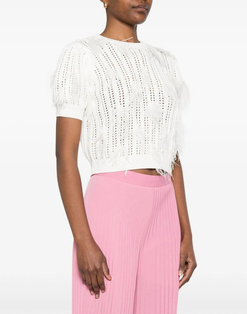 TWINSET ΠΛΕΚΤΟ 261TP3291-00059 White