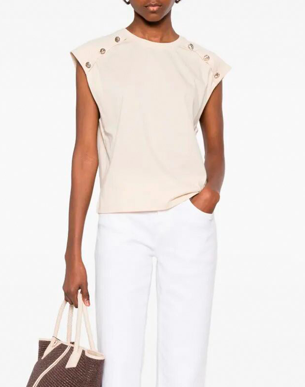 TWINSET ΜΠΛΟΥΖΑ 261TP2340-07222 Cream