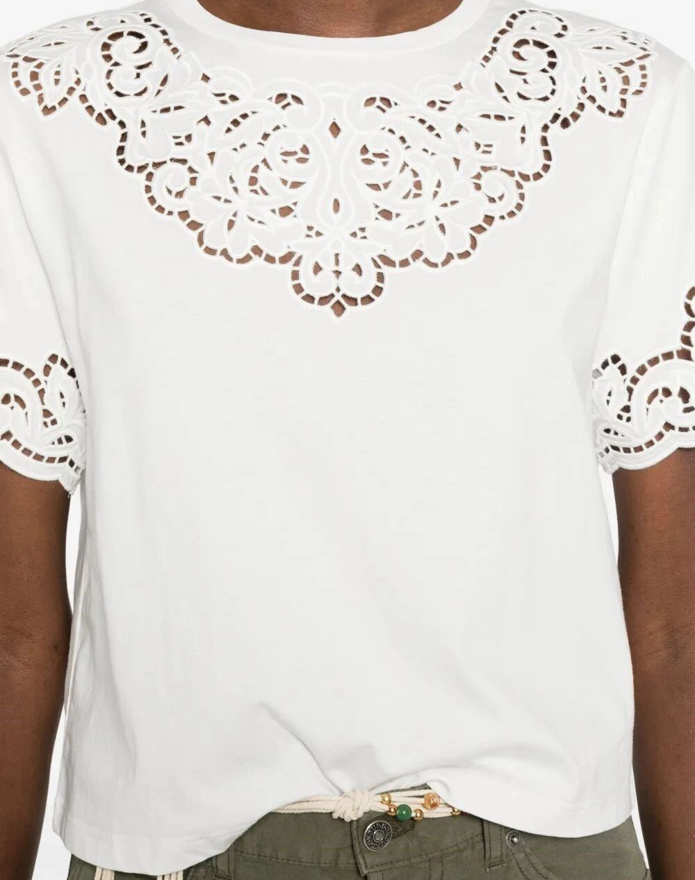 Twinset Μπλούζα 261Tp2440-00001 White Γυναικεία ρούχα μπλούζες Τ-Shirt Politikos Shop Πολιτικός