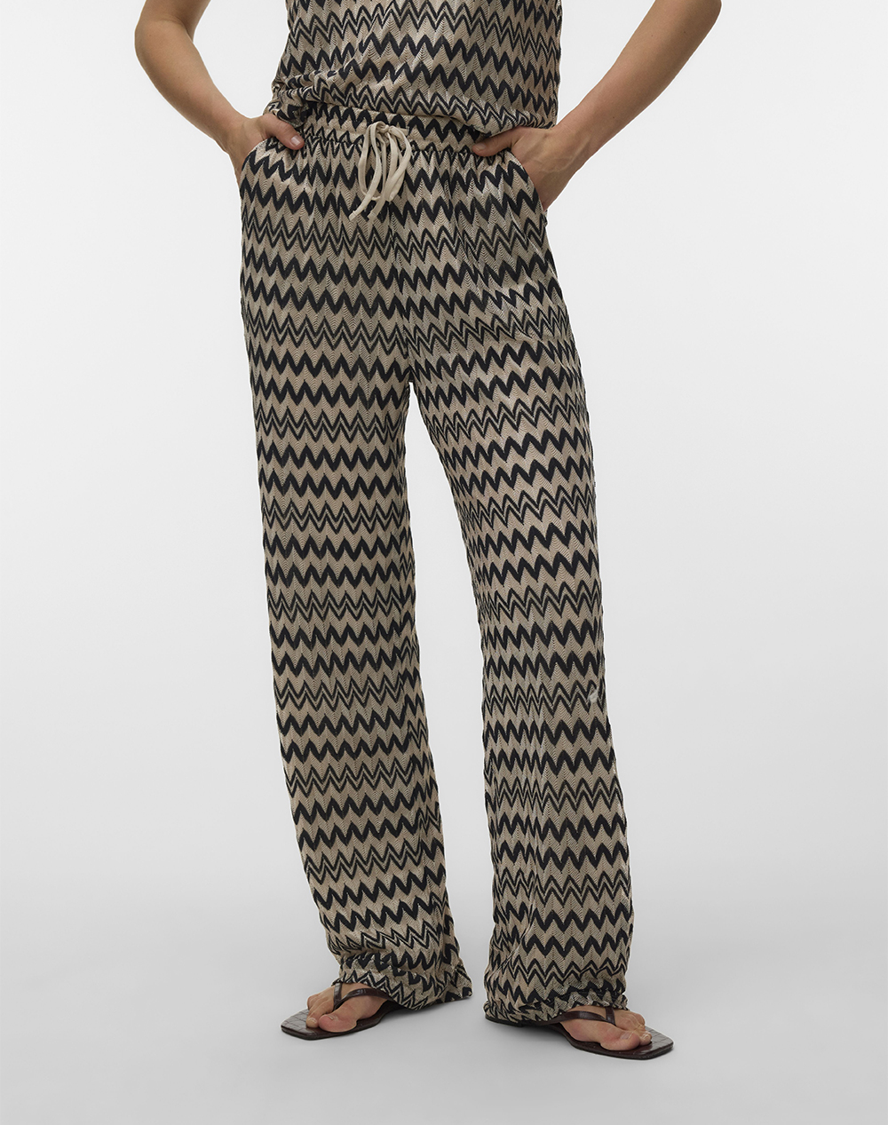 Vero Moda Γυναικείο Casual Παντελόνι Πολύχρωμο Βαμβάκι Πολυεστέρας