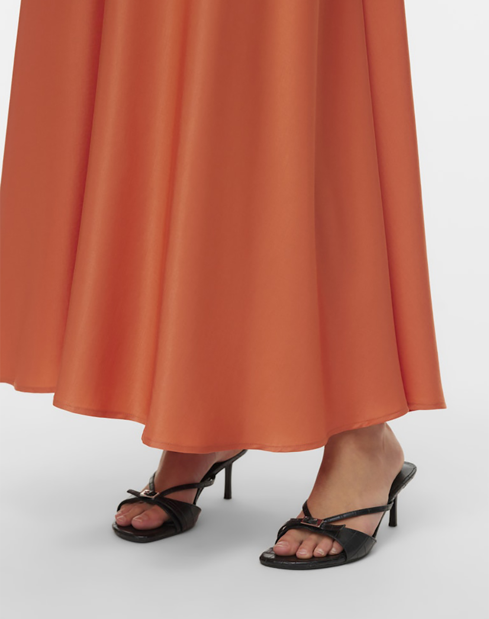 Vero Moda Vmmira Ankle Skirt Wvn 10345221-Langoustino Darkorange Γυναικεία ρούχα φούστες Politikos Shop Πολιτικός