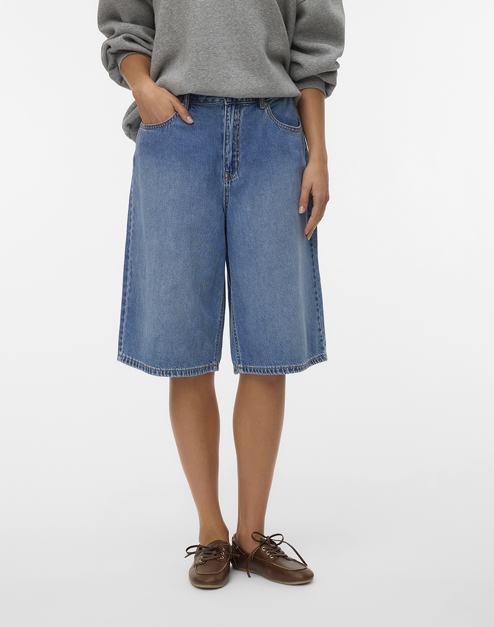 Vero Moda Γυναικεία Τζιν Βερμούδα Τζιν Μπλε Βαμβάκι Λυοσέλ