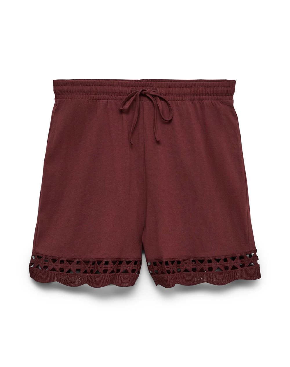 VERO MODA VMGABBY HW SHORTS JRS GA 10339861-Andorra DarkRed