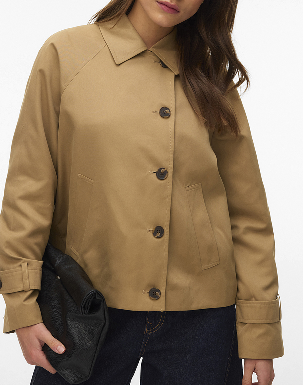 VERO MODA VMSOFFY SHORT JACKET GA ENT 10338868-KELP Camel