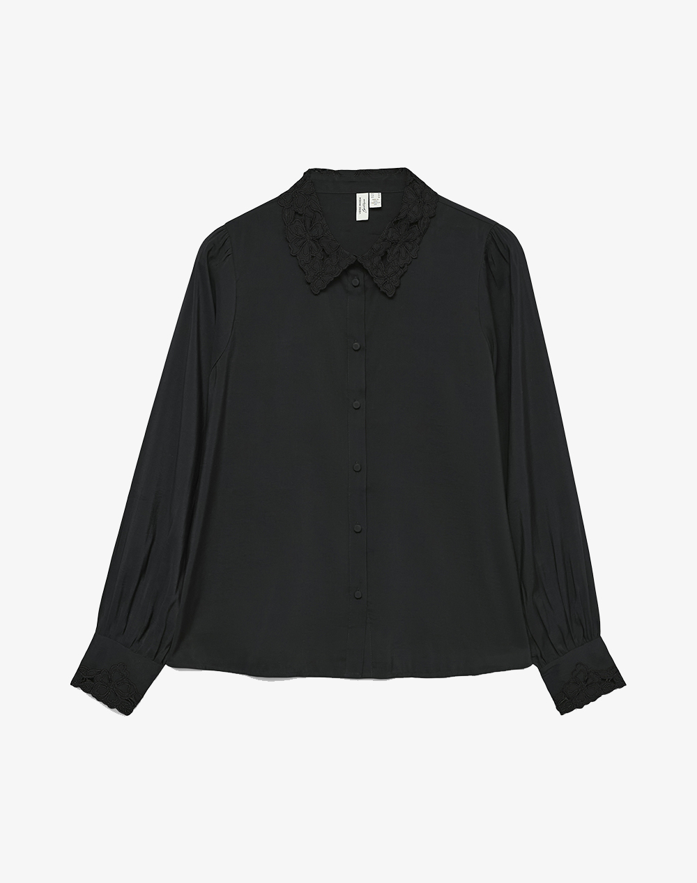 VERO MODA VMIDA L/S SHIRT WVN BTQ GA 10338218-BlackBlack emb. Black