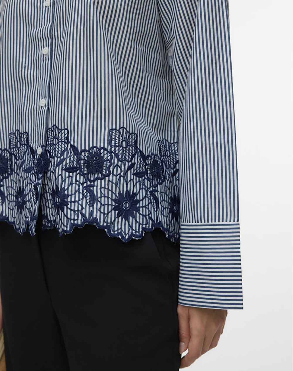 Vero Moda Vmmary Ls Shirt Wvn Ga 10340576-Cloud Dancerdarkdenim Mixed Γυναικεία ρούχα πουκάμισα Politikos Shop Πολιτικός