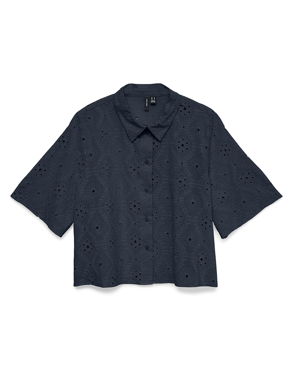 VERO MODA VMELIZA SHORT 2/4 SLEEVE SHIRT WVN NOOS 10342754-Navy Blazer MidnightBlue