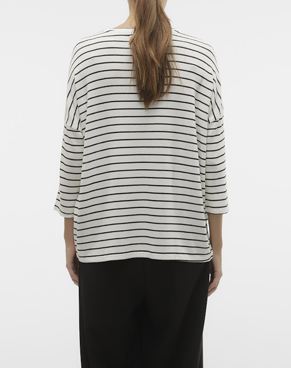 VERO MODA VERO MODA VMBRIANNA 3/4 PULLOVER BOO REP 10277858-Snow WhiteWBLACK Mixed - 2