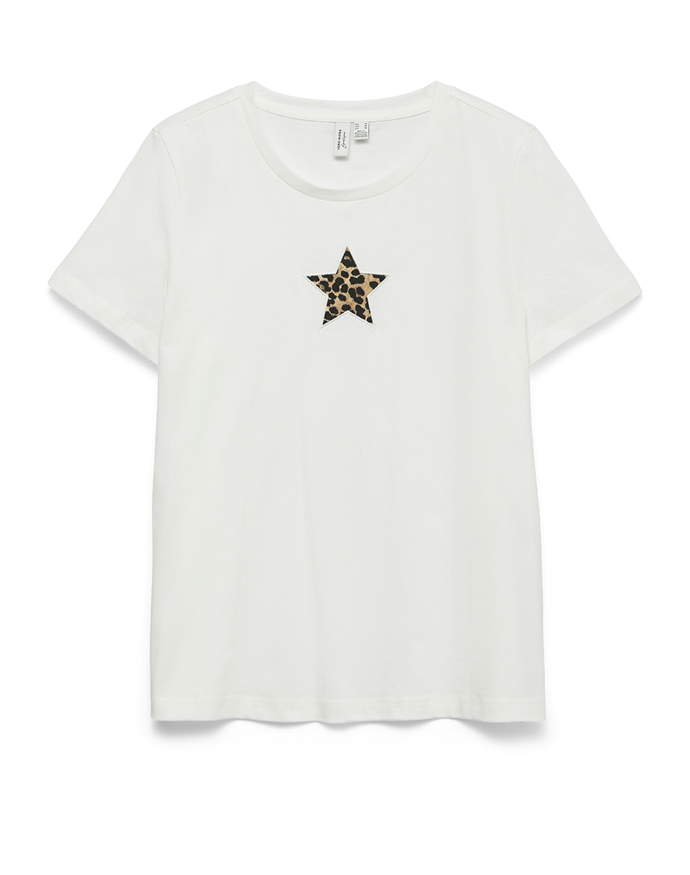 VERO MODA VMISUMA S/S T-SHIRT JRS BTQ 10340644-Snow WhiteSTARPATCH OffWhite