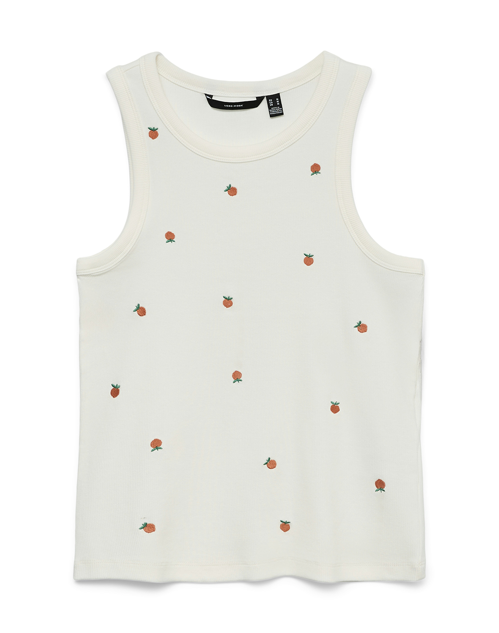 VERO MODA VMNAJA TANK TOP BOX JRS 10341964-Snow WhitePEACH OffWhite