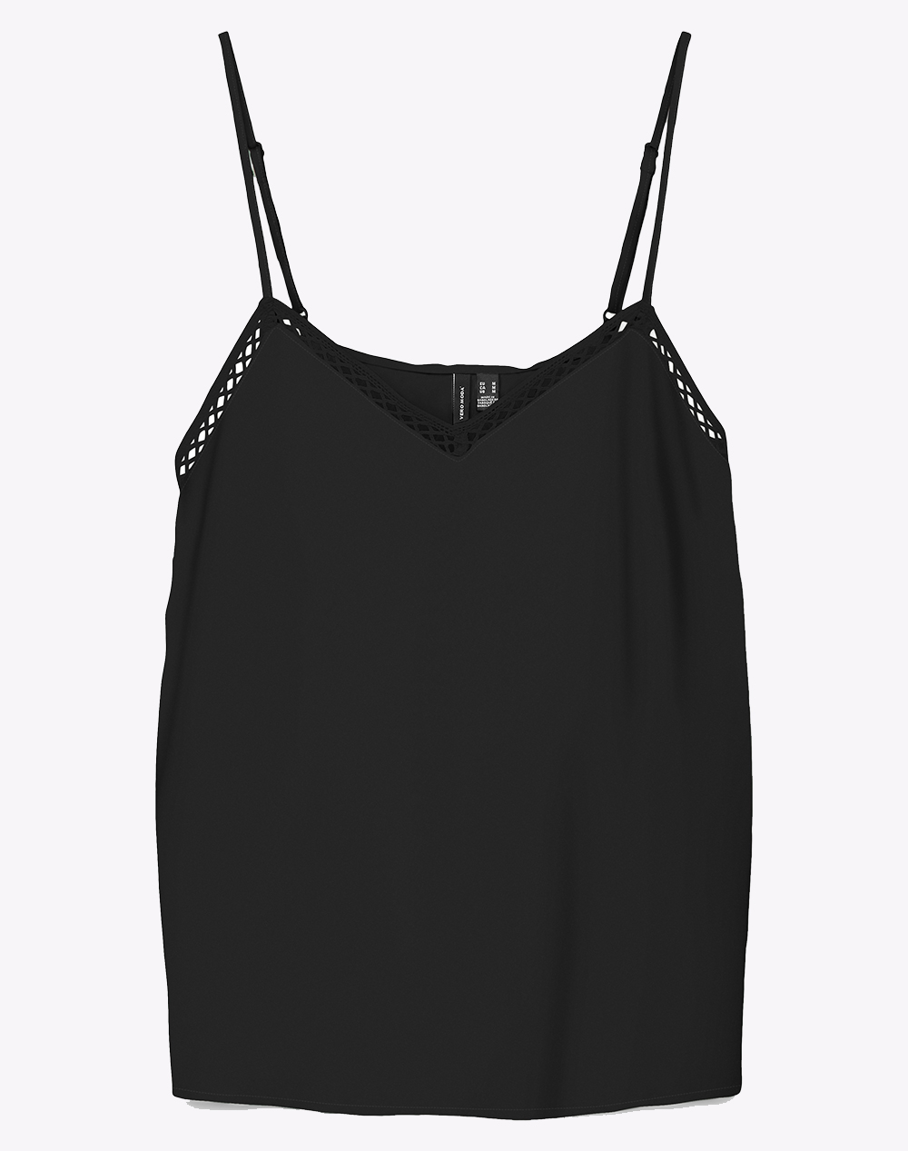 VERO MODA VMMENNY LACE SINGLET WVN BOO 10323627-BLACK Black