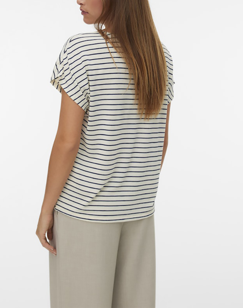 VERO MODA VERO MODA VMHOLLI CAP SLEEVE O-NECK TOP JRS 10339728-BirchNAVY BLAZER Biege - 2