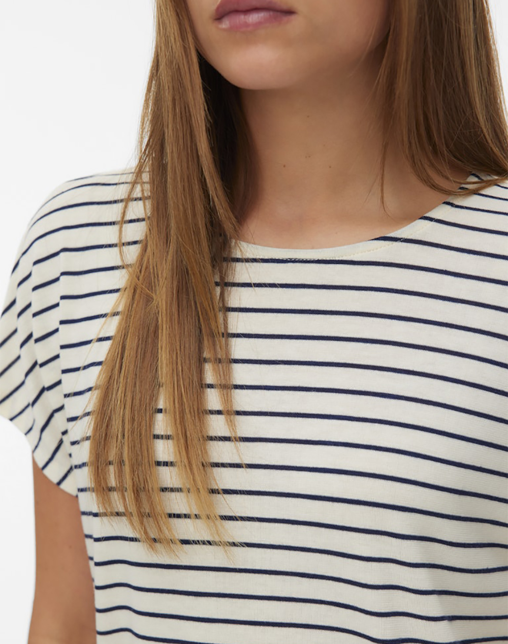 Vero Moda Vmholli Cap Sleeve O-Neck Top Jrs 10339728-Birchnavy Blazer Biege Γυναικεία ρούχα μπλούζες Τ-Shirt Politikos Shop Πολιτικός