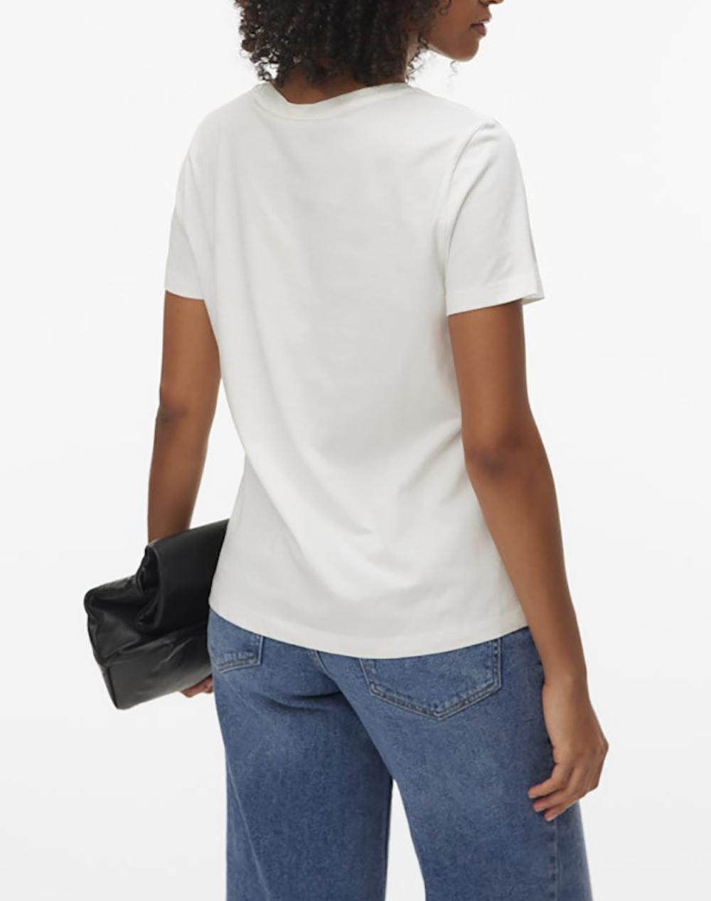 VERO MODA VERO MODA VMKARMA S/S O-NECK T-SHIRT JRS BTQ 10345912-Snow WhiteHEARTS POCKET White - 2