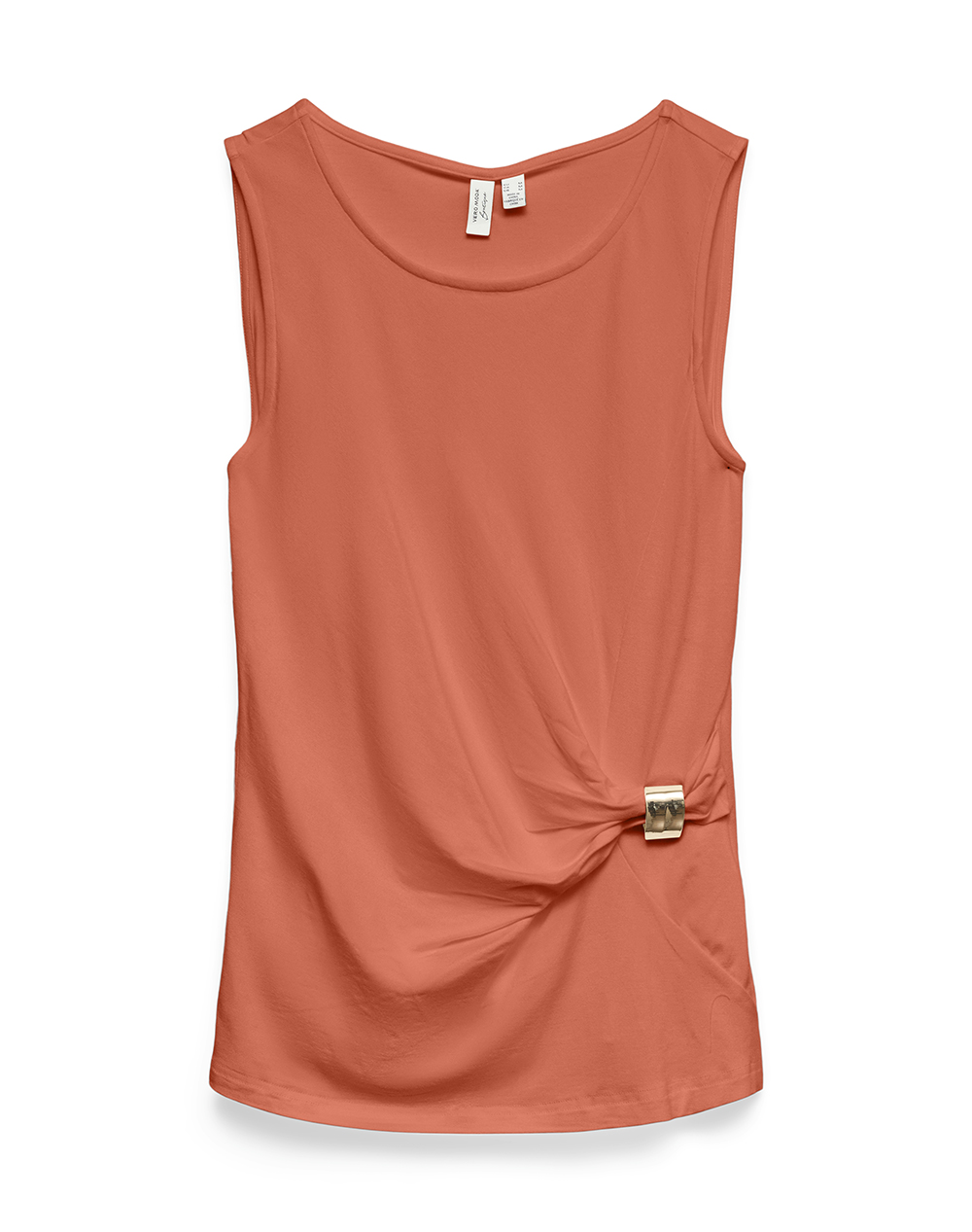VERO MODA VMKELENA S/L O-NECK TOP JRS BTQ 10346151-Langoustino DarkOrange