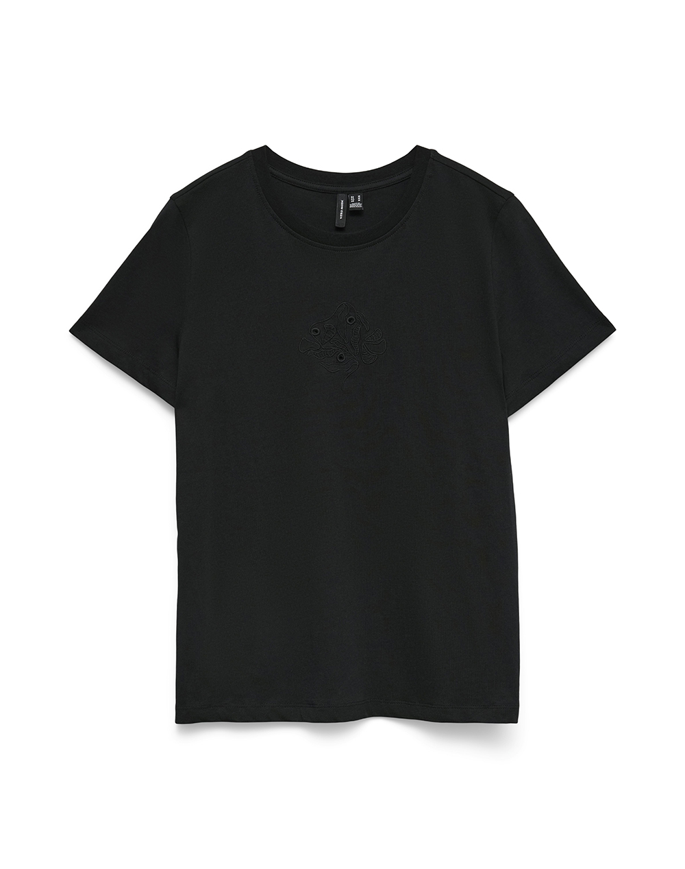 Vero Moda Γυναικείο T-Shirt Κοντομάνικο Μαύρο Οργανικό Βαμβάκι