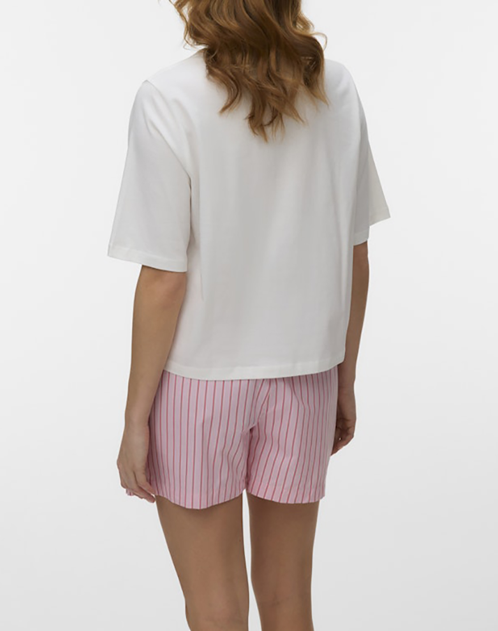 VERO MODA VERO MODA VMNAOMI TOVA SS TOP BOX JRS 10341950-Snow WhiteHIBISCOUS PARADISE OffWhite - 2