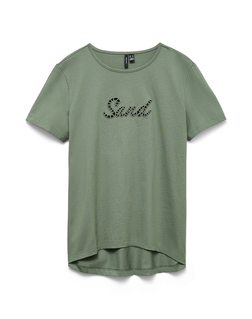 Vero Moda Γυναικείο T-Shirt Κοντομάνικο Χακί Οργανικό Βαμβάκι