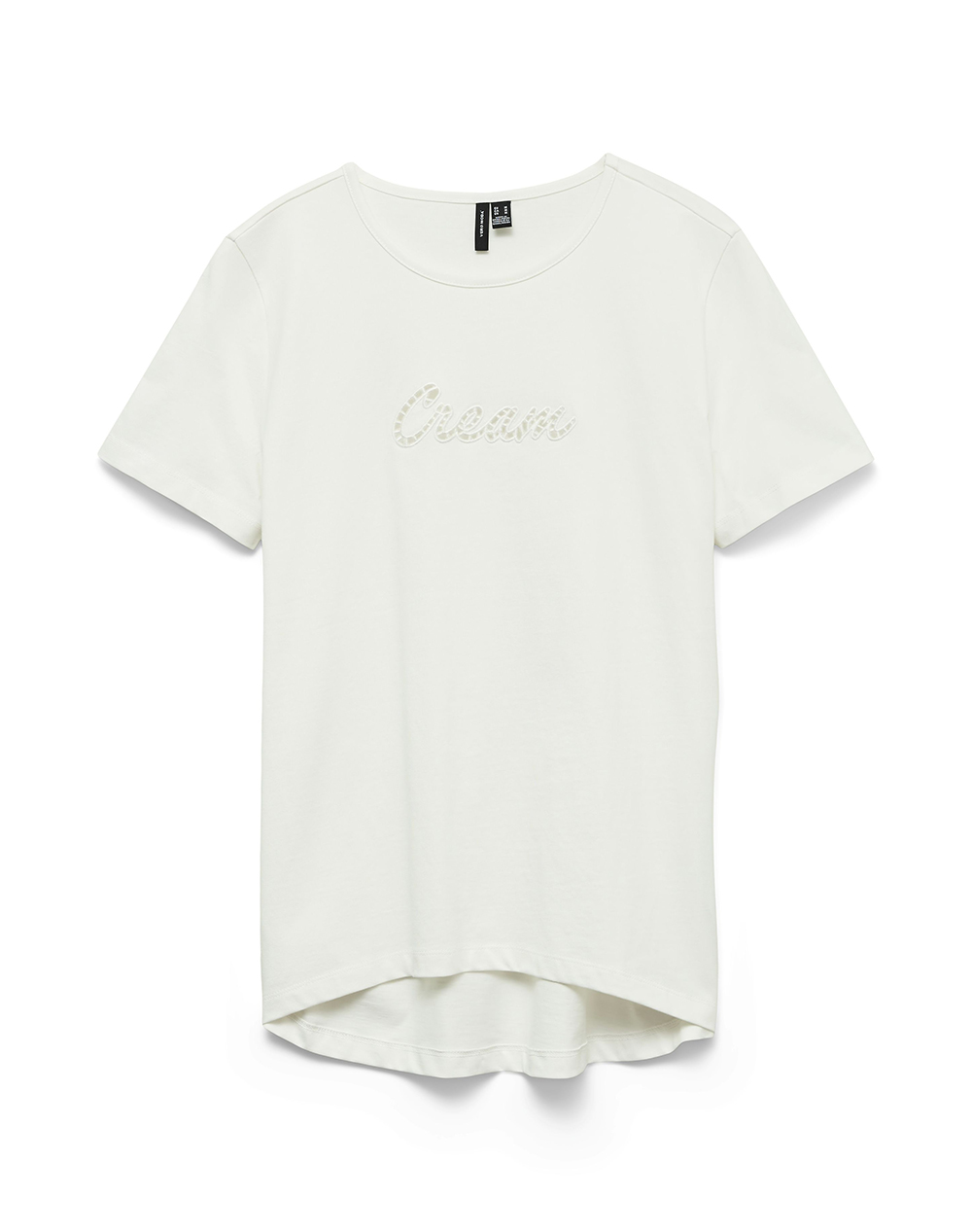 VERO MODA VMMIRANDA SIF SS TOP BOX JRS 10344827-Snow WhiteCREAM OffWhite